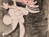 une image représentant le dessin d'une femme nue portant un chapeau