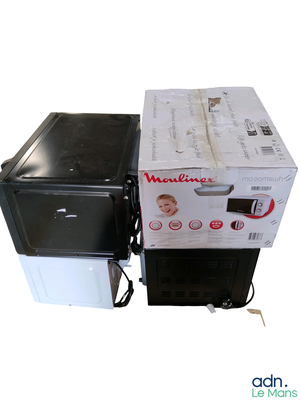 a box that is sitting on top of a microwave