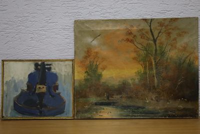 Lot de deux huiles sur toile : - BELLANGER (?), Huile sur to…