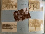 a book with pictures of people and horses on it