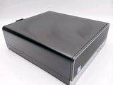 an image of a black computer case sitting on top of a white surface