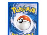 a close up of a card with a pokemon ball on it