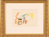 an image of a picture of a painting of a woman and a cat