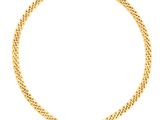 un collier en or jaune orné d'une pierre verte