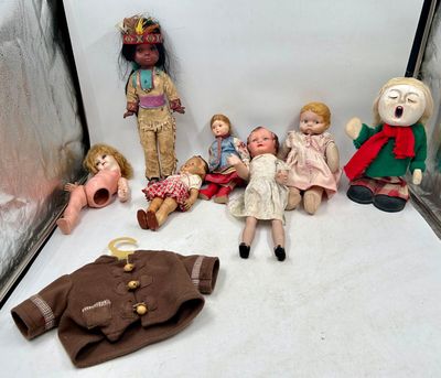 304 / CH-C3 / Lot de 7 poupée tête et corps compositio…