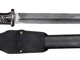 a knife and a sheath on a white background