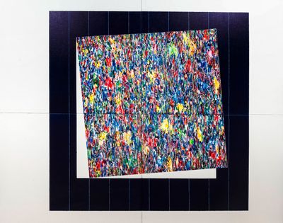 a picture of a painting on the wall of a building