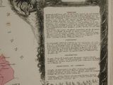 an old map of the united states with a man and a horse