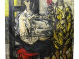 an image of a painting of two people sitting at a table