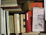 a box full of books that are sitting on a table