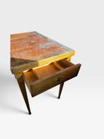 Table à jeux en noyer, placage de bois de rose et filets de … (photo 3)
