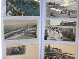 an old photo of a book with pictures of people on the beach