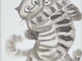 tableau représentant deux chats enlacés au milieu d'un tableau