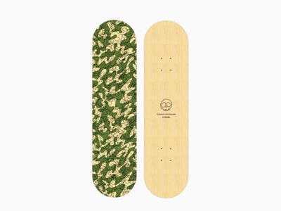 Takashi Murakami - CAMO Skull Skateboard deck