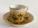 a coffee cup and saucer on a saucer