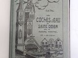a book with a drawing of a clock tower on it