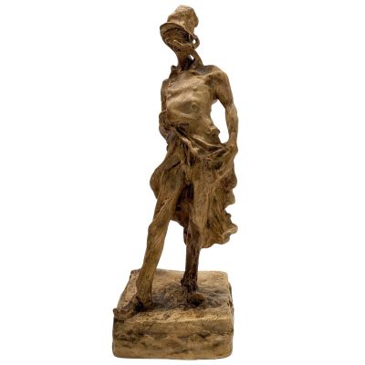 Sculpture en terre cuite représentant Ratapoil d'après DAUMI…