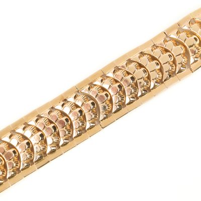 Bracelet articulé en or rose. Années 1950-60. - Photo 1