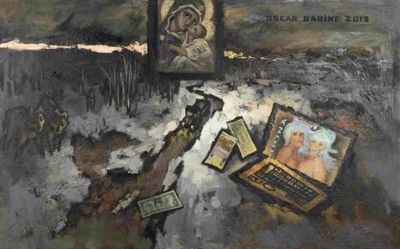 OSKAR RABIN (1928-2018) Landscape with the Virgin Mary, comp…