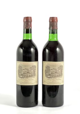 deux bouteilles de vin rouge posées l'une à côté de l'autre sur une surface blanche
