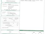 a close up of a document with a barcode on it
