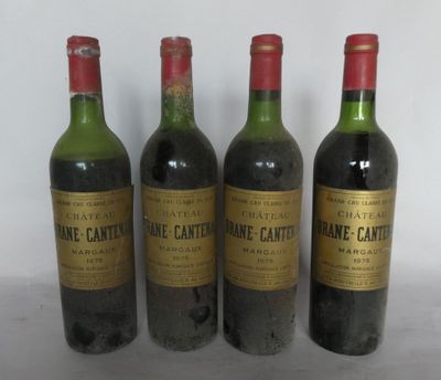 4 bouteilles château BRANE-CANTENAC 2e cru Margaux 1975 (es,…