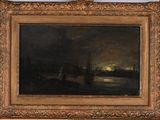 an image of a painting of a boat on a body of water