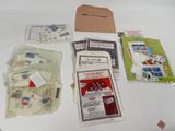 several envelopes and envelopes are sitting on a table