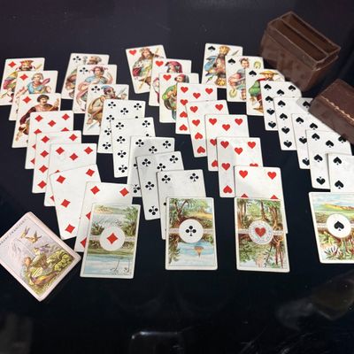 Set de 2 jeux de 36 cartes de voyage ancien manufacture DOND…
