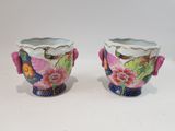 paire de vases chinois ornés de fleurs et d'oiseaux