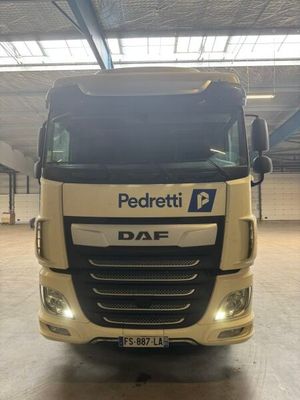 a large truck that is parked in a garage