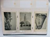 four pictures of a building on the wall