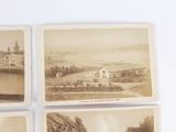 four old postcards of a view of a town and a river