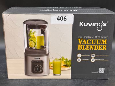 a box of a blender with a blender inside of it