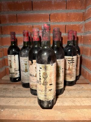 12 bouteilles Château CLERC-MILON, 5° cru Pauillac 1975 (ea,…