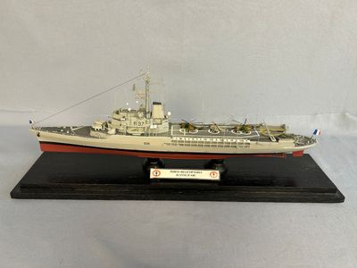 an image of a model of a ship on a stand