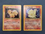 deux cartes Pokémon issues du jeu de cartes à collectionner Pokémon