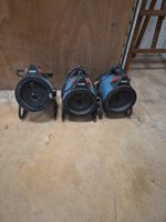 un lot d'electroportatif comprenant 3 chauffages électriques…