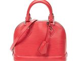 louis vuitton red epi leather mini alma bag