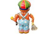 a clown figurine with a bell on a white background