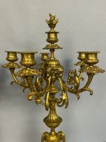 Jolie paire de candélabres en bronze ciselé doré d'inspirati… (photo 4)