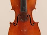 an old violin with a bow on a white background