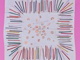 a picture of a drawing of pencils arranged in a square
