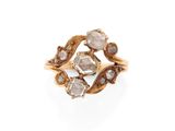 une bague en or et diamants