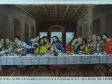 une image d'un tableau représentant un groupe de personnes assises à une table