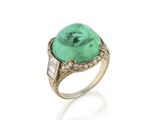 une bague en émeraude et diamant, par van cleef