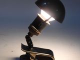 a lamp that is on a skateboard on a table