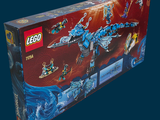 a box of legos on a blue background