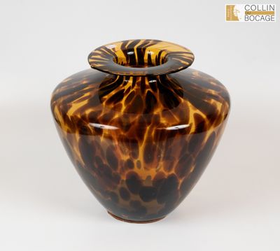VENISE, vase pansu à décor de flammes