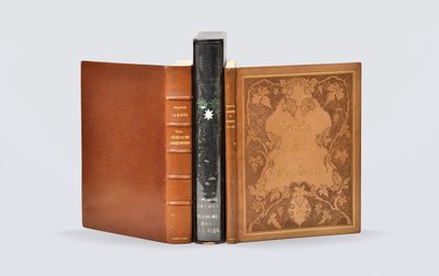 an image of a book with a leather cover and a book in it